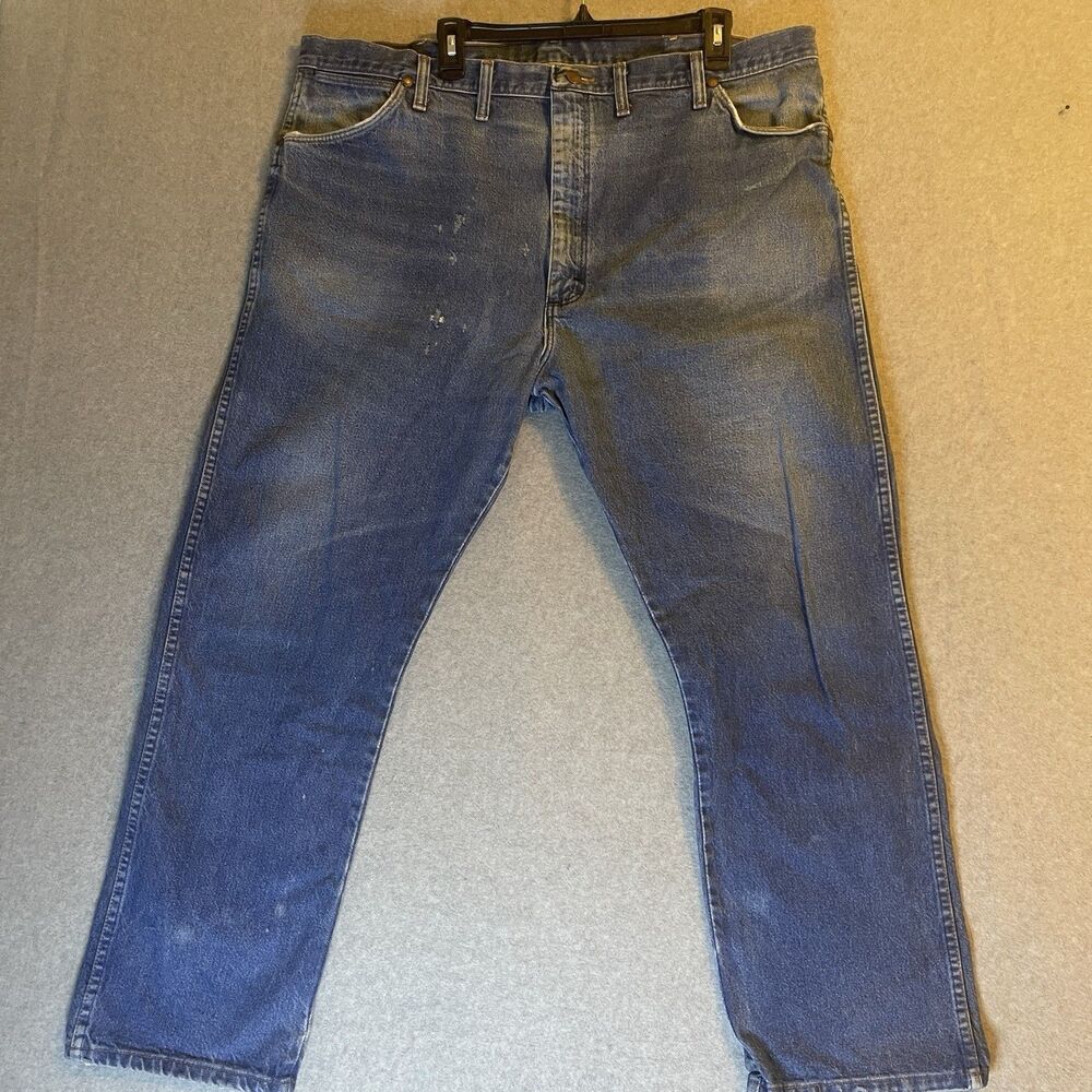 Wrangler Jeans Denim Straight High Rise Medium Wash Blue Men Vintage Made in USA
